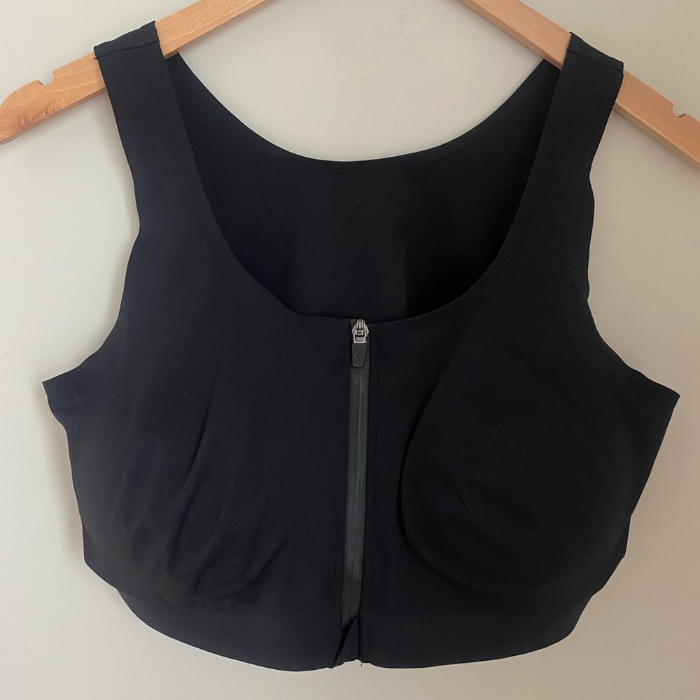 ZYIA Active Front-Zip Sports Bra in Black Size XL Gym Activewear Yoga - Picture 2 of 8